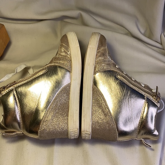 Stuart Weitzman Champaign Gold wedge sneakers - Picture 10 of 16